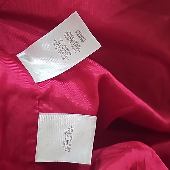Anne Klein Jacket 1X hot pink snap up 3/4 sleeve length - Picture 6 of 6